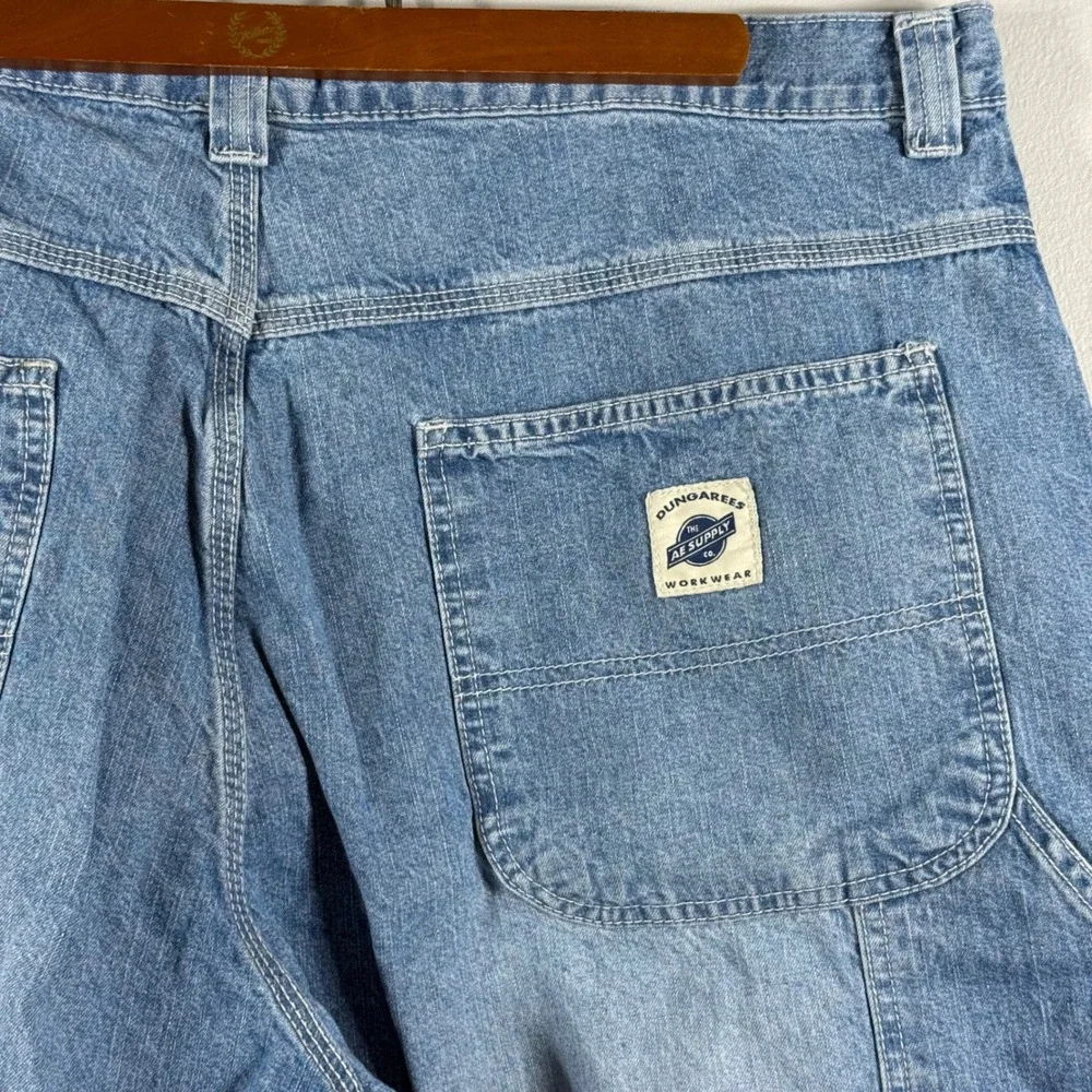 Vintage American Eagle AE Supply Co Workwear Carpenter Denim Shorts Size 38